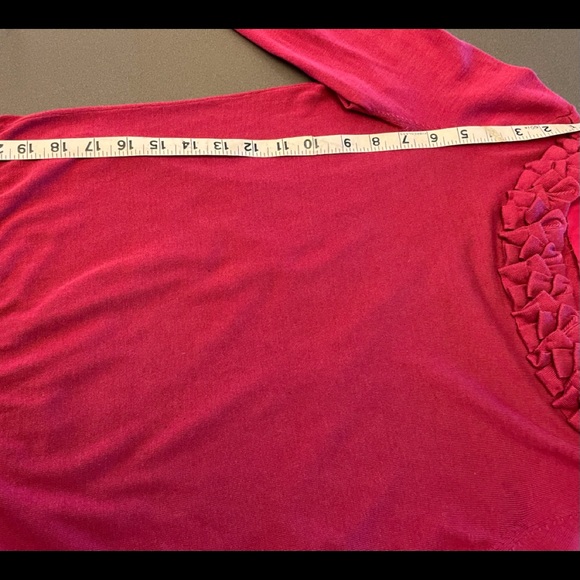 Talbots Pullover Sweater with Ruffled Neckline. - Picture 9 of 11